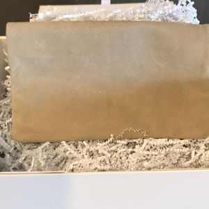 Ann Taylor croc leather clutch pre-loved